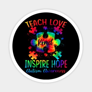 Teach Hope Love Inspire Autism Awareness Magnet